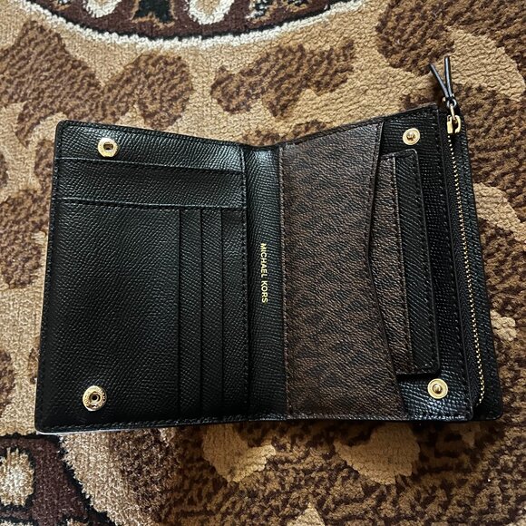 MICHAEL KORS Brown and Black Wallet